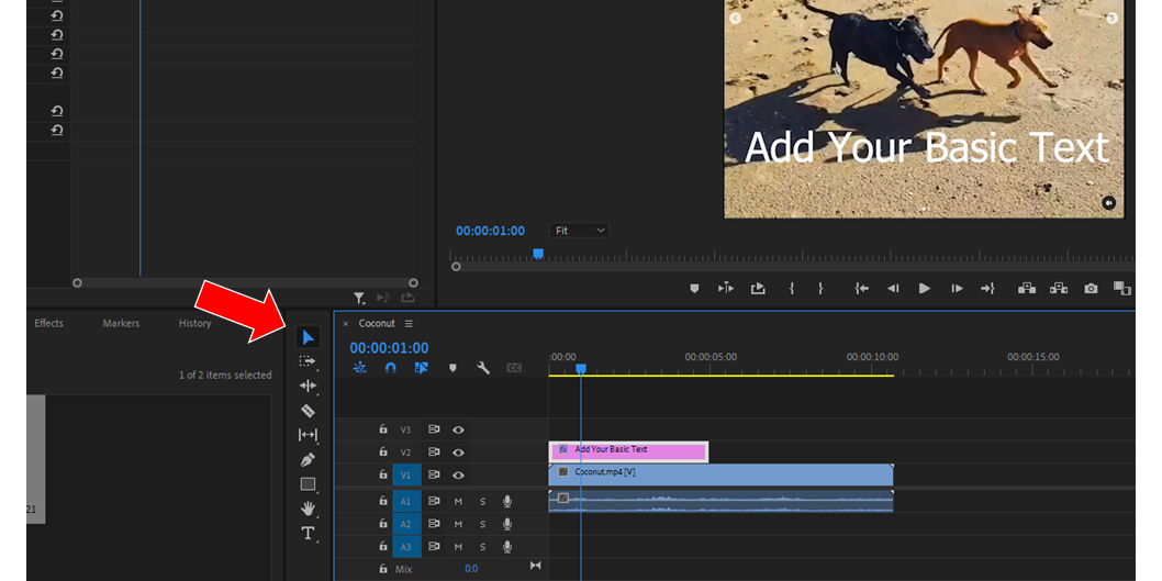 Cursor icon in Adobe Premiere Pro